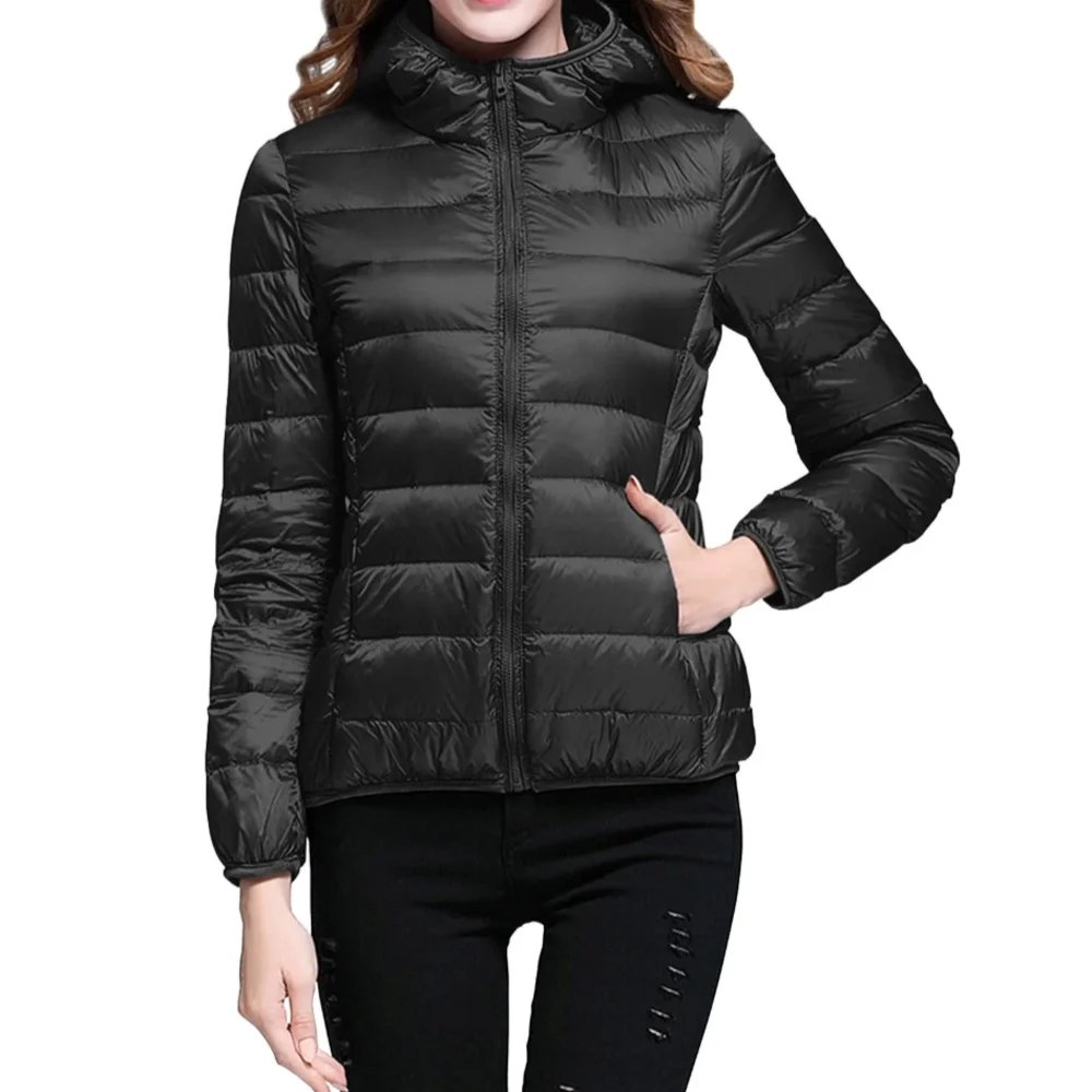 Cascade Blue Women's Black Puffer Jacket- Medium